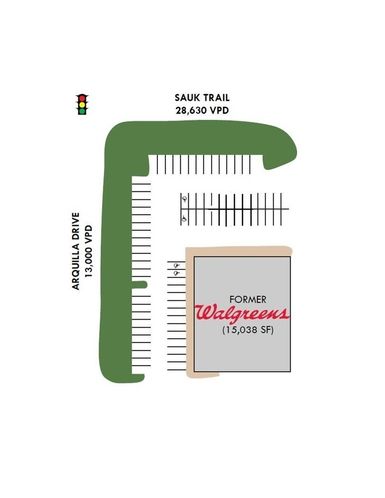 Free Standing Richton Park Building for Sale or Lease : 4889 Sauk Trl, Richton Park, IL 60471